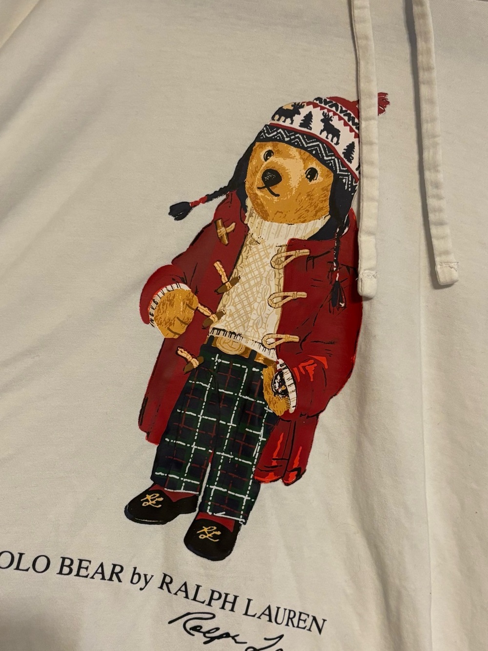 4 XLT Ralph Lauren Polo Bear Graphic Hoodie Long sleeve T